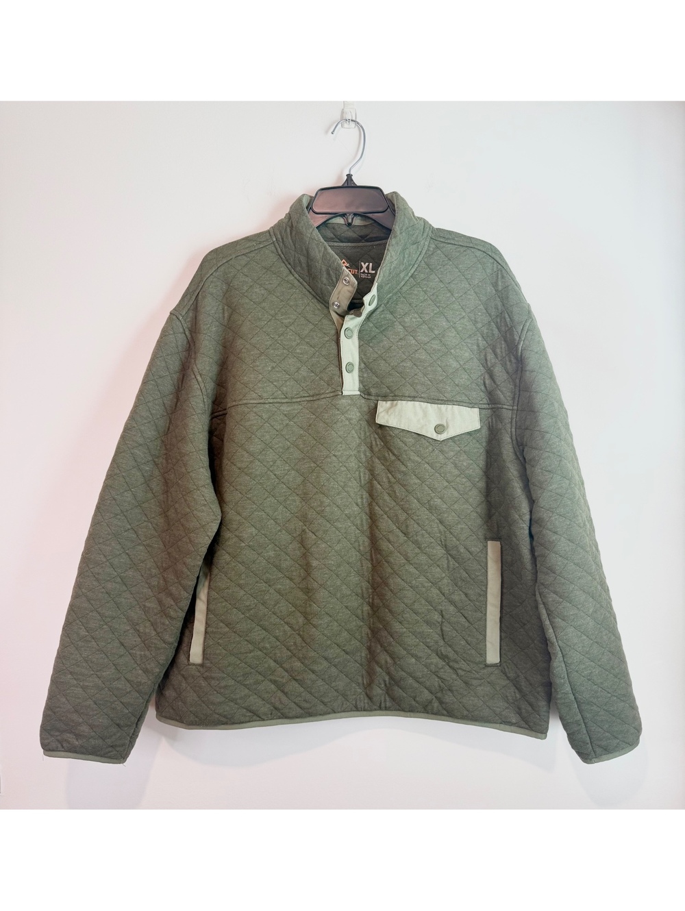 Ridgecut Toughwear Men's Quilted Pullover Jacket XL Green